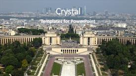  Presentation with paris - PPT theme with paris view from eifell tower background and a light blue colored foreground