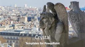  Presentation with notre dame - Presentation theme featuring stock market - stockholder - two european currencies background and a soft green colored foreground.