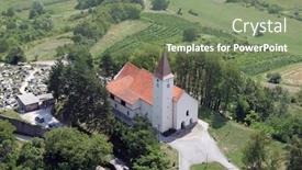  Presentation with church - Cool new presentation theme with parish-church-of-st-anne backdrop and a seafoam green colored foreground