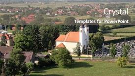  Presentation with virgin mary - Theme with parish-church-of-the-assumption background and a gray colored foreground