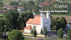  Presentation with virgin mary - Audience pleasing slide deck consisting of parish-church-of-the-assumption backdrop and a gray colored foreground