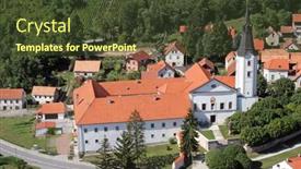  Presentation with virgin mary - PPT theme having parish-church-of-the-assumption background and a tawny brown colored foreground