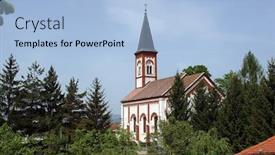  Presentation with christian holy communion symbol christianity - PPT layouts enhanced with parish-church-of-the-holy background and a light blue colored foreground