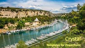  Presentation with water park - PPT layouts consisting of park - small fjords between marseille background and a  colored foreground