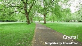  Presentation with four seasons - Presentation having park across the four seasons background and a gray colored foreground