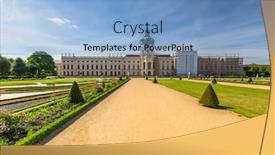  Presentation with gardens - Cool new presentation with park and gardens of charlottenburg in berlin germany backdrop and a light blue colored foreground