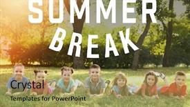  Presentation with park - Audience pleasing PPT layouts consisting of park and text summer break backdrop and a yellow colored foreground