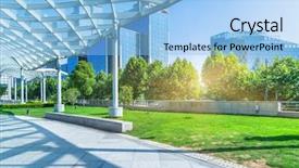  Presentation with china shanghai - Amazing PPT theme having park at a sunny day backdrop and a light blue colored foreground