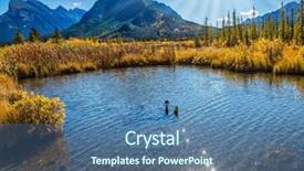  Presentation with banff national park - Amazing slide set having park banff concept of ecotourism backdrop and a ocean colored foreground