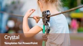  Presentation with way - Slide deck featuring park blurred safety harness background and a red colored foreground