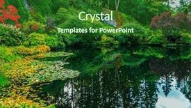  Presentation with floral - Cool new presentation design with park butchart gardens on vancouver backdrop and a forest green colored foreground