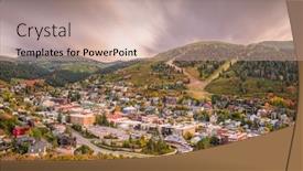  Presentation with utah - Beautiful presentation design featuring park city utah usa downtown backdrop and a coral colored foreground
