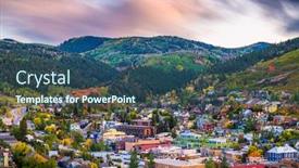  Presentation with utah - Audience pleasing slide set consisting of park-city-utah-usa-downtown backdrop and a ocean colored foreground