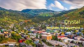  Presentation with utah - Amazing presentation having park-city-utah-usa-downtown backdrop and a tawny brown colored foreground