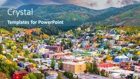  Presentation with utah - Audience pleasing slide set consisting of park-city-utah-usa-downtown backdrop and a ocean colored foreground