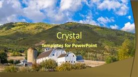  Presentation with utah - Beautiful PPT theme featuring park-city-utah-usa-farm backdrop and a tawny brown colored foreground