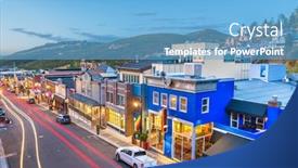  Presentation with utah - Slide deck featuring park-city-utah-usa-town background and a light blue colored foreground