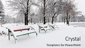  Presentation with macedonia - Beautiful slides featuring park covered with snow skopje backdrop and a white colored foreground