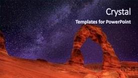  Presentation with moab - Slide set featuring park delicate arch milky way background and a wine colored foreground