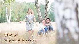  Presentation with woodland - Theme consisting of park field or woodland background and a lemonade colored foreground