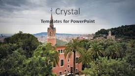  Presentation with architecture - Theme with park-guell-is-one background and a light gray colored foreground