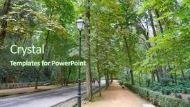  Presentation with granada - PPT layouts consisting of park in granada in spain background and a tawny brown colored foreground