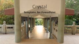  Presentation with park - Amazing slide deck having park-in-longgang-district backdrop and a coral colored foreground