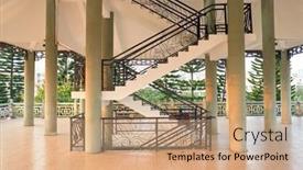  Presentation with park - PPT theme enhanced with park-in-longgang-district background and a coral colored foreground