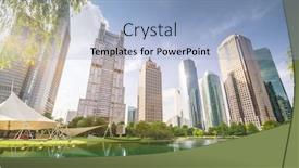  Presentation with china shanghai - Amazing presentation having park-in-lujiazui-financial-centre backdrop and a light blue colored foreground