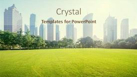  Presentation with china shanghai - Cool new PPT theme with park-in-lujiazui-financial-centre backdrop and a cream colored foreground