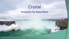  Presentation with falls - PPT theme enhanced with park in niagara falls ontario background and a sky blue colored foreground