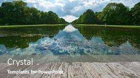  Presentation with park - Colorful presentation design enhanced with park-in-nymphenburg-castle-munich backdrop and a gray colored foreground