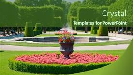  Presentation with schonbrunn - Cool new slide deck with park-in-schonbrunn-palace-vienna backdrop and a tawny brown colored foreground