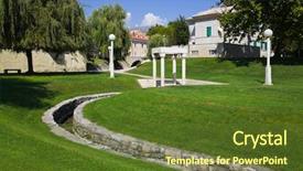  Presentation with croatia split - Presentation having park in split croatia - travel background and a  colored foreground