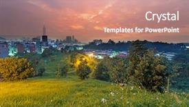  Presentation with taipei - Slide deck having park in taipei taiwan background and a coral colored foreground