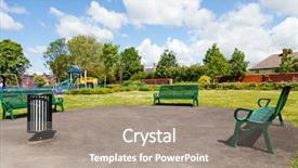  Presentation with park night city - Cool new slides with park in the city yorkshire backdrop and a gray colored foreground