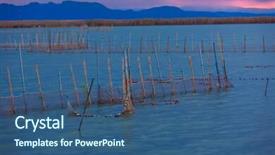  Presentation with sunset - Beautiful slide set featuring park in valencia el saler backdrop and a ocean colored foreground