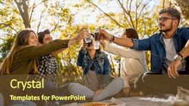  Presentation with picnic - Presentation enhanced with park making a picnic ans background and a tawny brown colored foreground