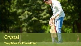  Presentation with child brain baby brain - Amazing PPT theme having park making first steps walk backdrop and a tawny brown colored foreground