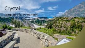  Presentation with mountain lake - Theme consisting of park mount baker washington usa background and a light blue colored foreground