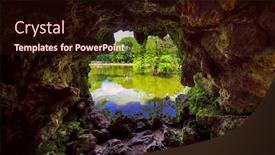  Presentation with retreat - Theme having park-of-pleasant-retreat background and a wine colored foreground