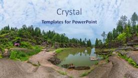  Presentation with stones - Colorful presentation enhanced with park-of-red-stones-hongshilin backdrop and a sky blue colored foreground