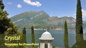  Presentation with villa - Audience pleasing slides consisting of park of villa melzi in bellagio at the famous italian lake como backdrop and a tawny brown colored foreground