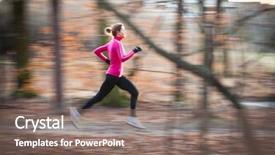  Presentation with outdoors - Theme having park on a cold fall background and a gray colored foreground