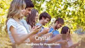  Presentation with friends - Colorful presentation theme enhanced with park on a sunny day backdrop and a  colored foreground