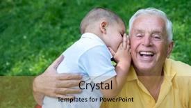  Presentation with grandparents day - Slide deck consisting of park on beautiful sunny day background and a gold colored foreground