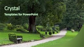  Presentation with italy - Presentation theme having park-on-the-shore background and a tawny brown colored foreground