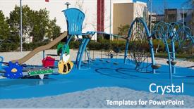  Presentation with playground - Cool new slide set with park or school with playground backdrop and a  colored foreground