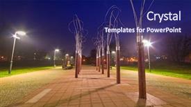  Presentation with pathway - Audience pleasing slides consisting of park pathway in pruszcz gdanski backdrop and a  colored foreground