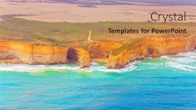  Presentation with port - PPT theme featuring park-port-campbell background and a coral colored foreground